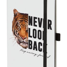 BIELLA Notizbuch Kompagnon WhiteTrend 5845337923U Tiger, gepunktet 12.5x19.5cm