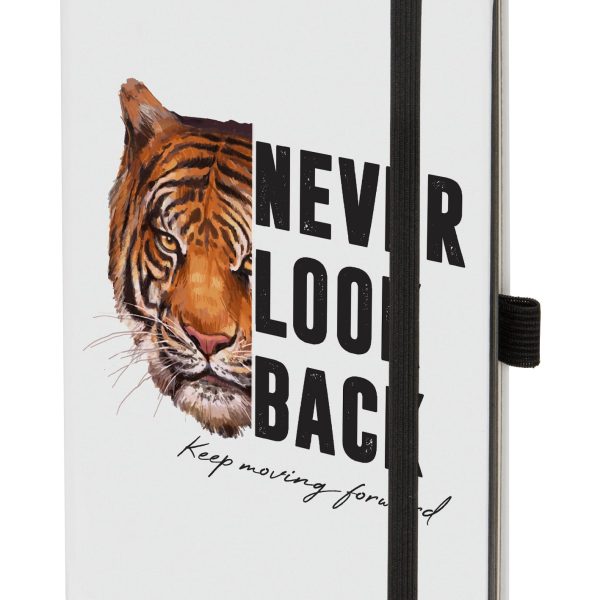 BIELLA Notizbuch Kompagnon WhiteTrend 5845337923U Tiger, gepunktet 12.5x19.5cm