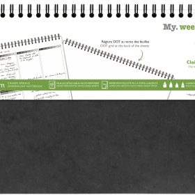 BIELLA Agenda AgeBag undatiert 783491C Weekly 60 Blatt sw. 29.7x17cm