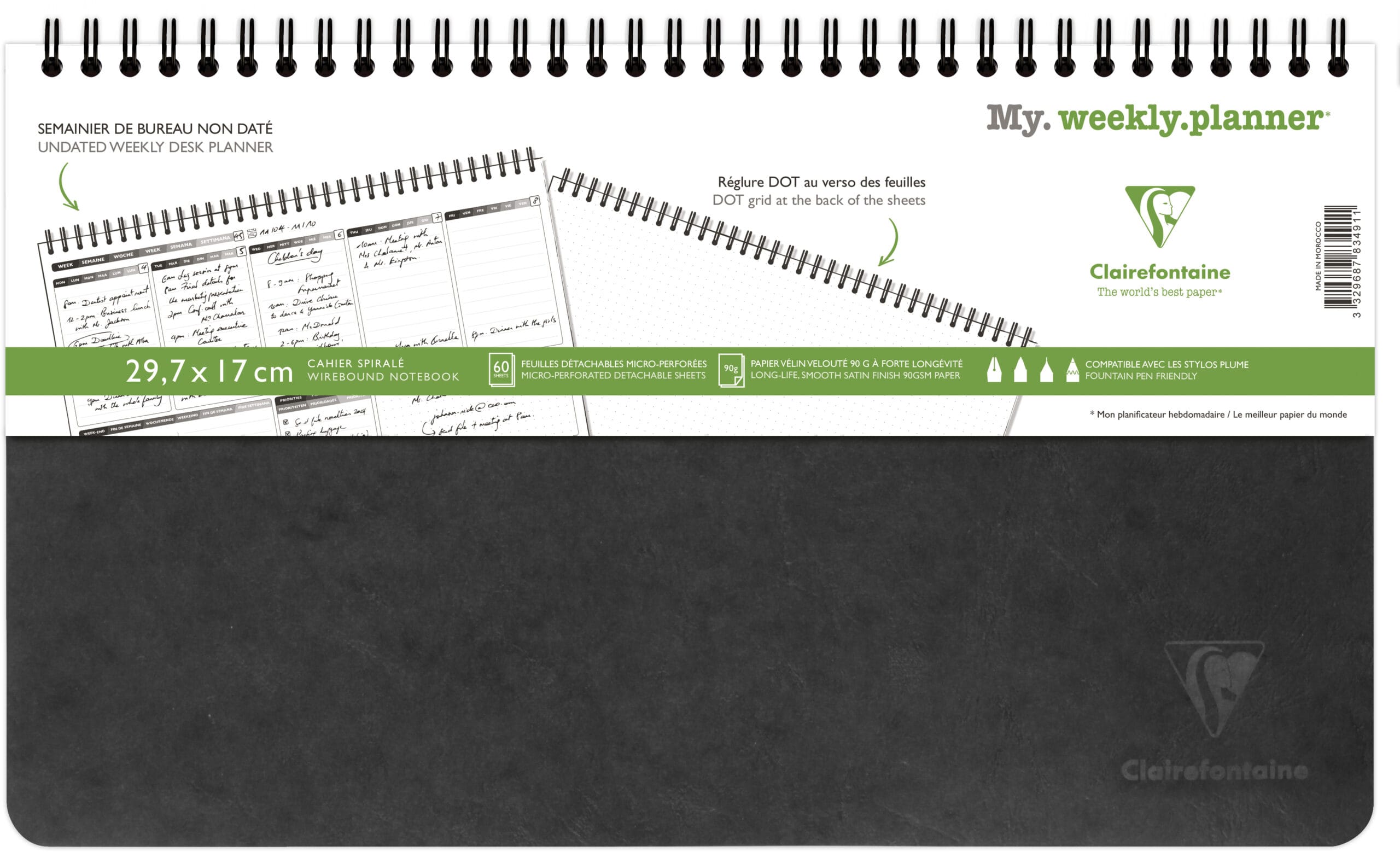 BIELLA-783491C-3329687834911 BIELLA Agenda AgeBag undatiert 783491C Weekly 60 Blatt sw. 29.7x17cm – Hochwertig & günstig bei ShopDeca