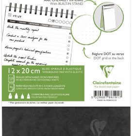 BIELLA Agenda AgeBag undatiert 786191C Task M 125 Blatt sw 12x20cm