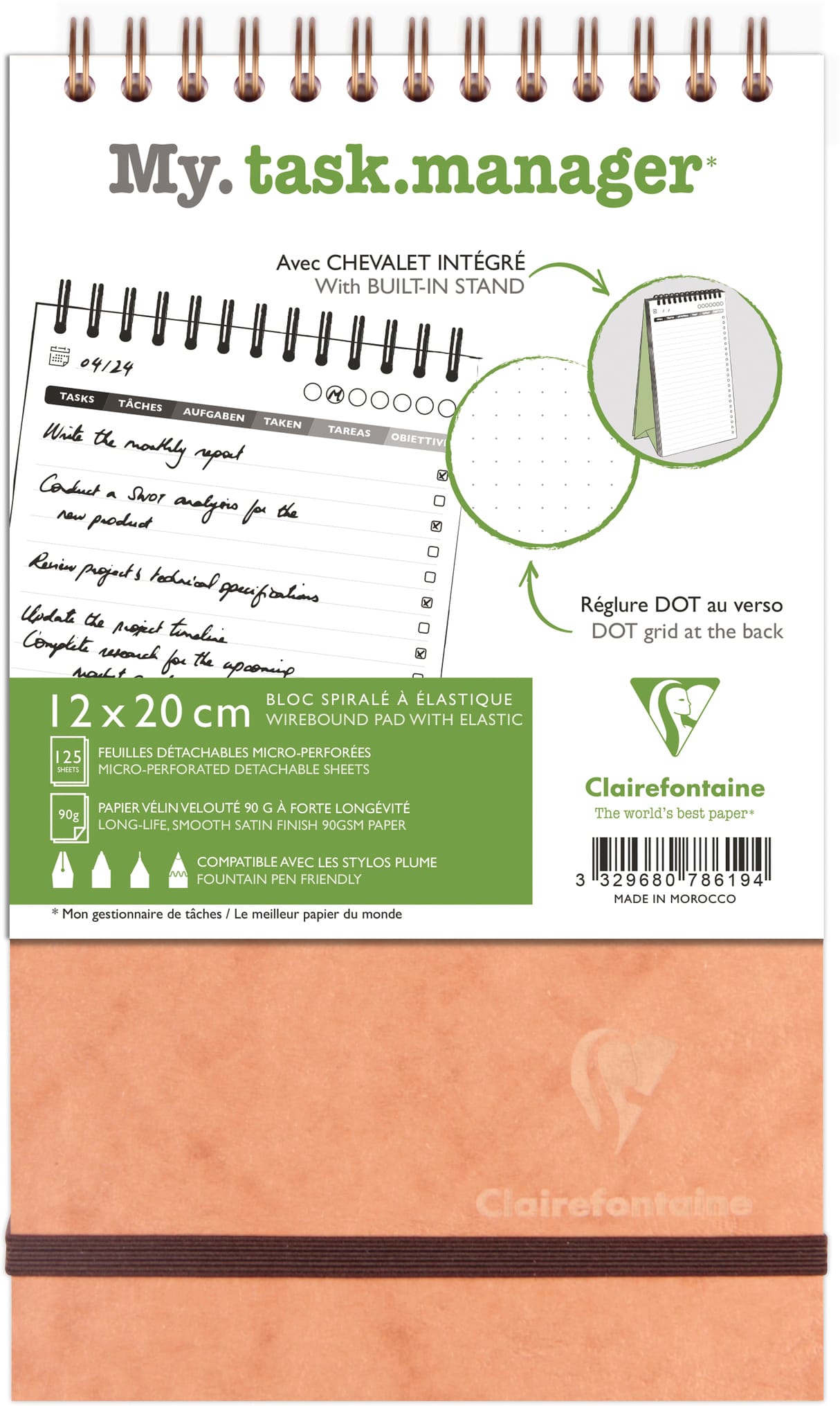 BIELLA-78619C-3329680786194 BIELLA Agenda AgeBag undatiert 78619C Task M 125 Blatt tab. 12x20cm – Hochwertig & günstig bei ShopDeca