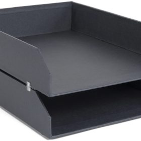 BIGSO BOX OF SWEDEN Briefablage Hakan A4 15753200 2er-Set, dunkgelgrau