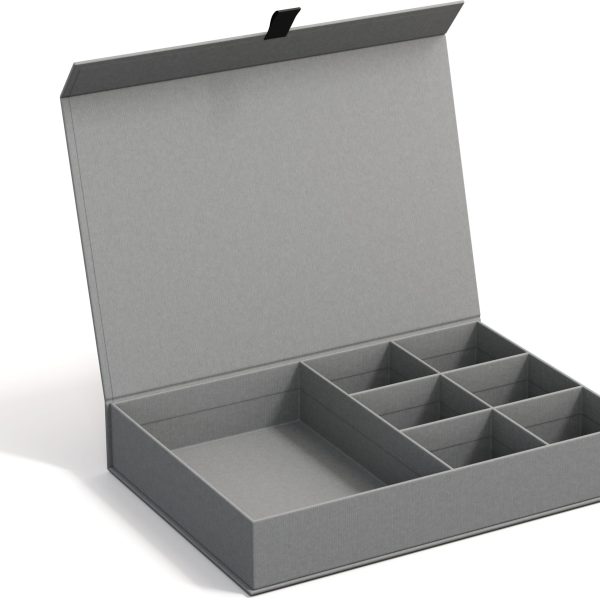BIGSO BOX OF SWEDEN Schmuckbox Jolie 706154101TAB grau 26.5x19x7cm