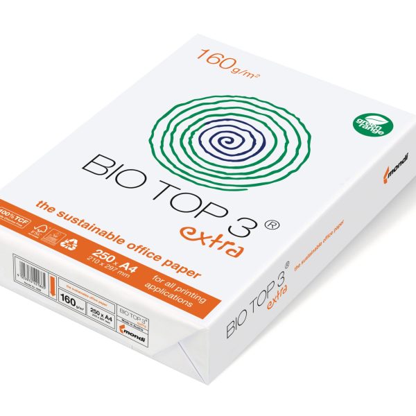 BIO TOP 3 Kopierpapier Biotop A4 88008663 160g, Off-White 250 Blatt