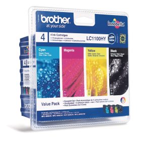 BROTHER Valuepack Tinte HY CMYBK LC-1100VH MFC-6490CW 900/750 Seiten