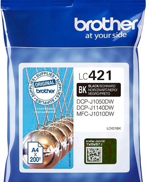BROTHER Tintenpatrone schwarz LC-421BK DCP-J1050 200 Seiten