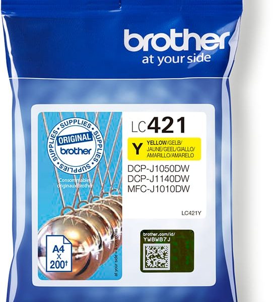 BROTHER Tintenpatrone yellow LC-421Y DCP-J1050 200 Seiten