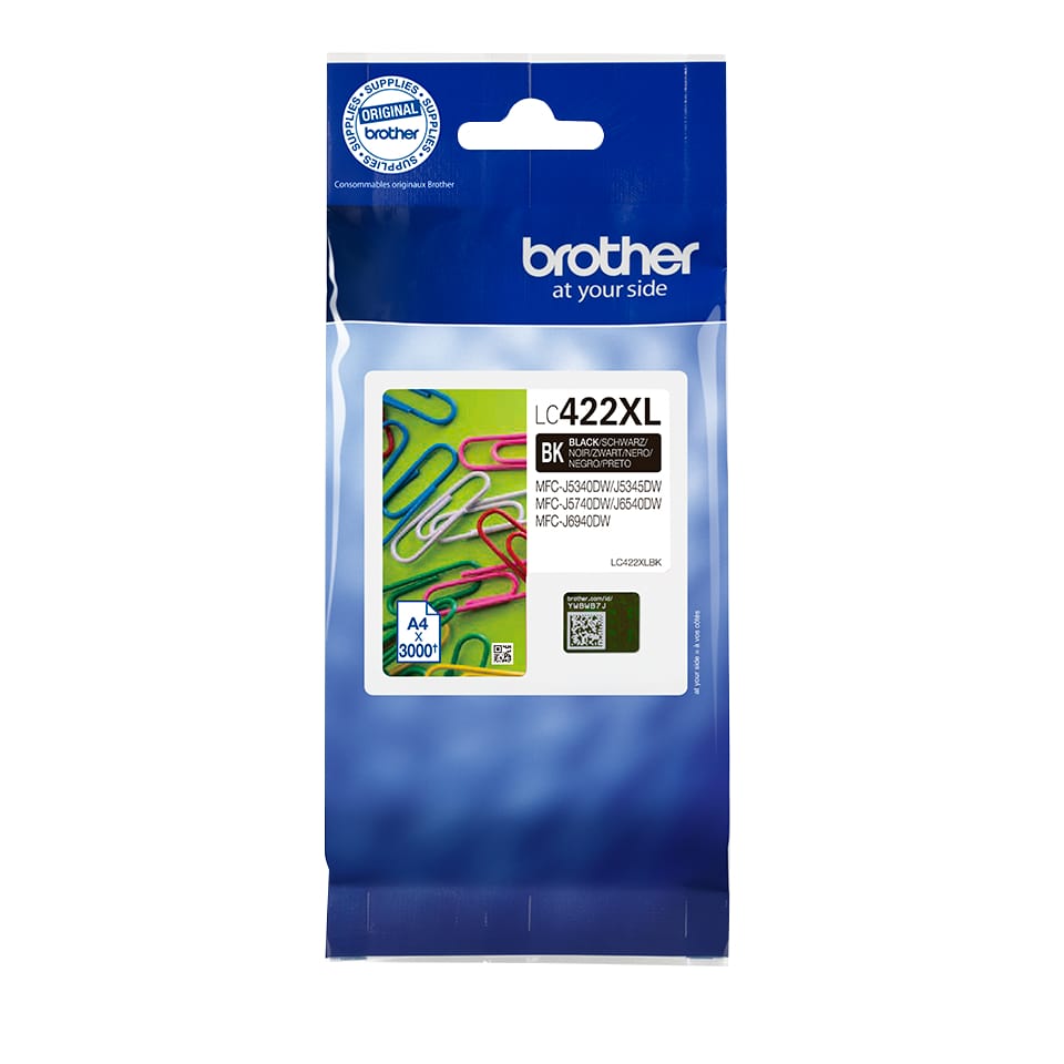 BROTHER-LC-422XLBK-4977766815581 BROTHER Tintenpatrone HY schwarz LC-422XLBK MFC-J5340 3000 Seiten – Bild 1