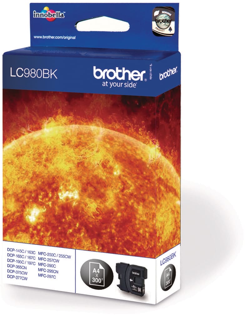 BROTHER-LC-980BK-4977766659567 BROTHER Tintenpatrone schwarz LC-980BK DCP-165C 300 Seiten – Hochwertig & günstig bei ShopDeca