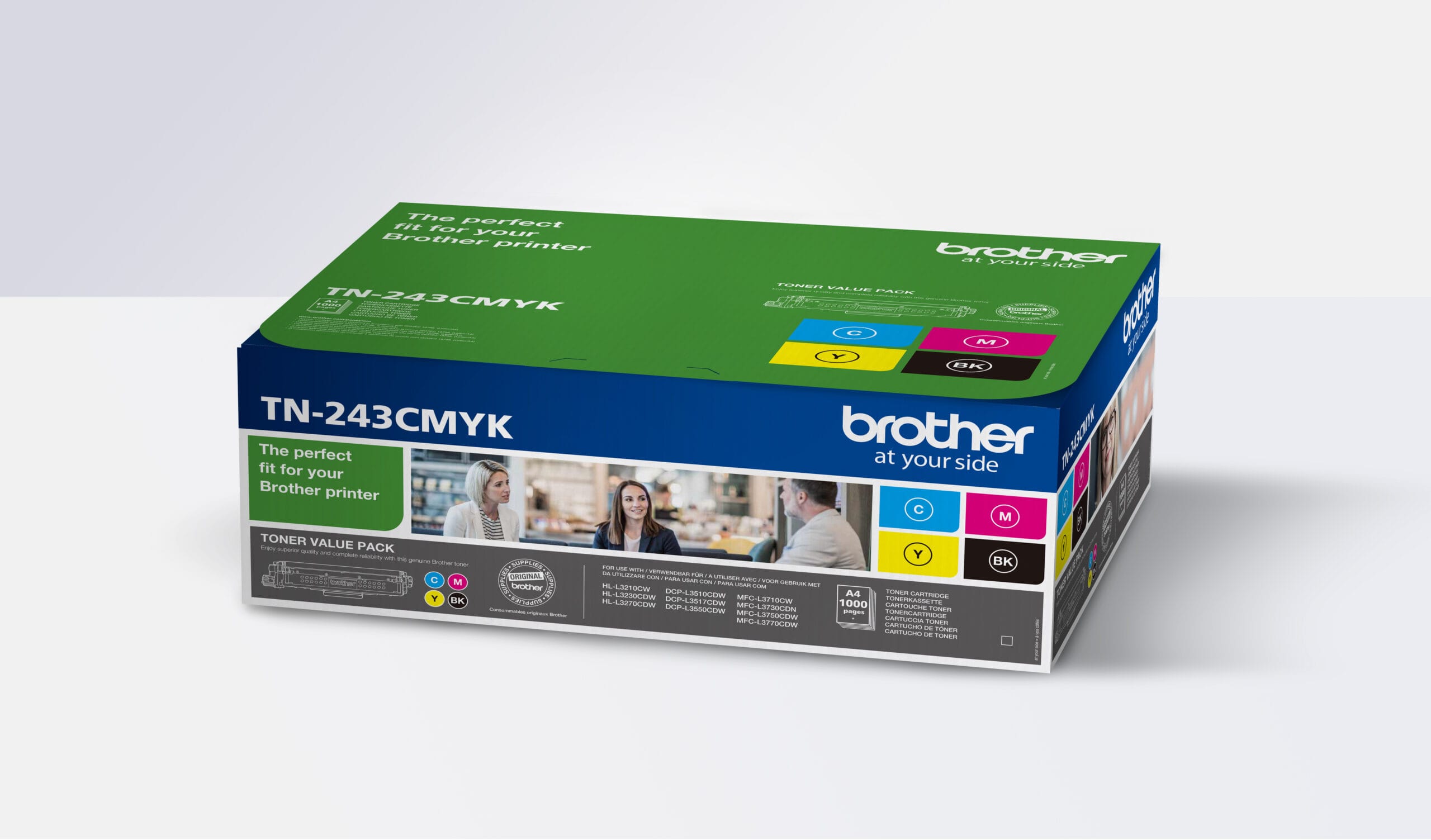 BROTHER-TN-243CMYK-4977766787611 BROTHER Toner Multipack CMYK TN-243CMYK HL-L3210CW 1000 Seiten – Hochwertig & günstig bei ShopDeca