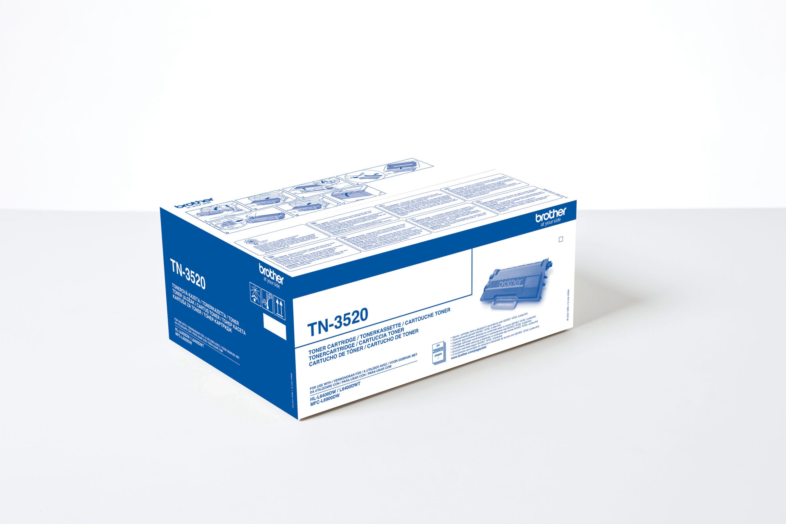 BROTHER-TN-3520-4977766755672 BROTHER Toner schwarz TN-3520 HL-L6400DW 20'000 Seiten – Bild 1