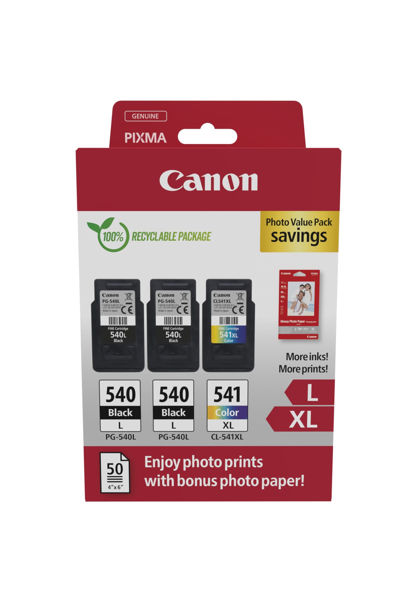 CANON-PGCL540-1-8714574679693 CANON Photo Value Pack L+XL BKCMY PGCL540/1 Pixma MG2150 2xLBK & 1xCMYXL – Hochwertig & günstig bei ShopDeca