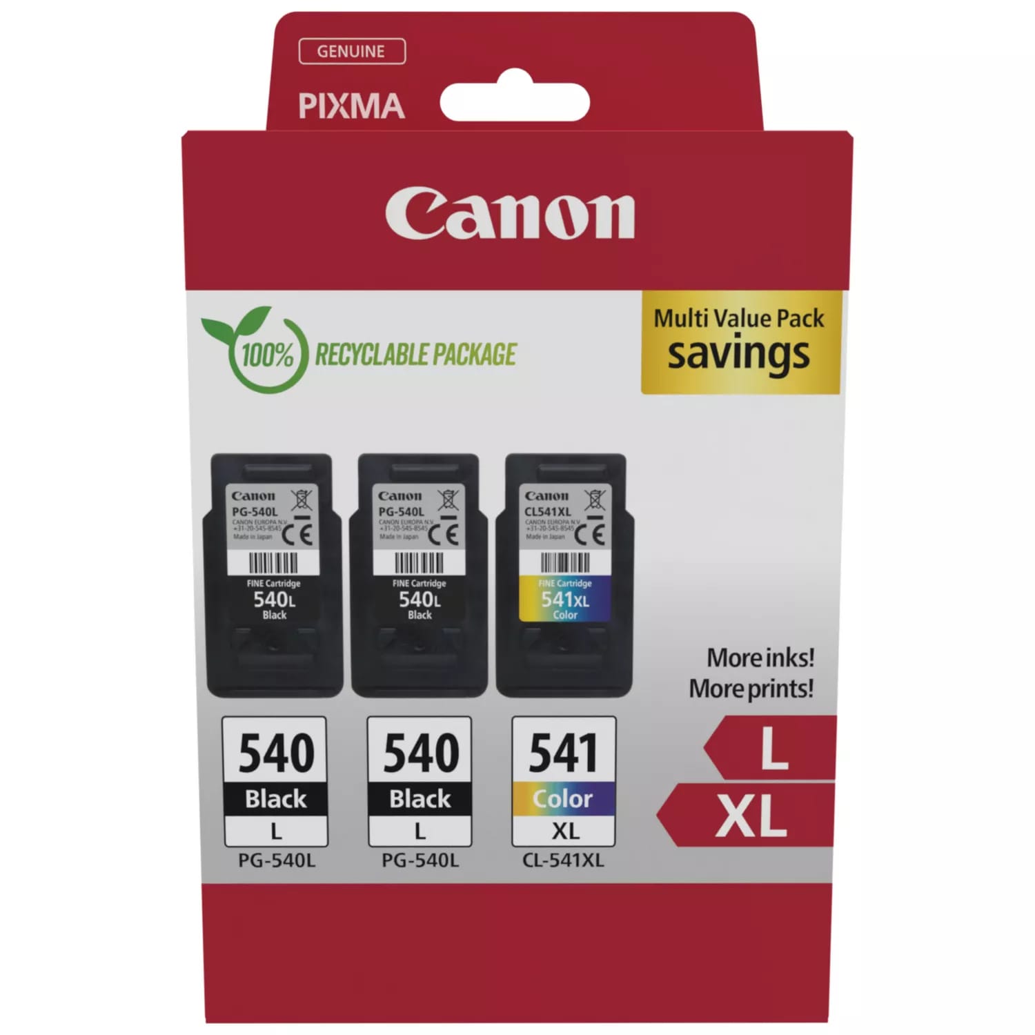 CANON-PGCL540-1-8714574679716 CANON Multipack Tinte L+XL BKCMY PGCL540/1 Pixma MG2150 2xLBK & 1xCMYXL – Hochwertig & günstig bei ShopDeca