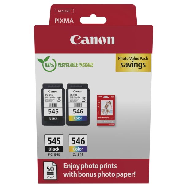 CANON Photo Value Pack schwarz/color PGCL545/6 PIXMA iP2850 8/9ml
