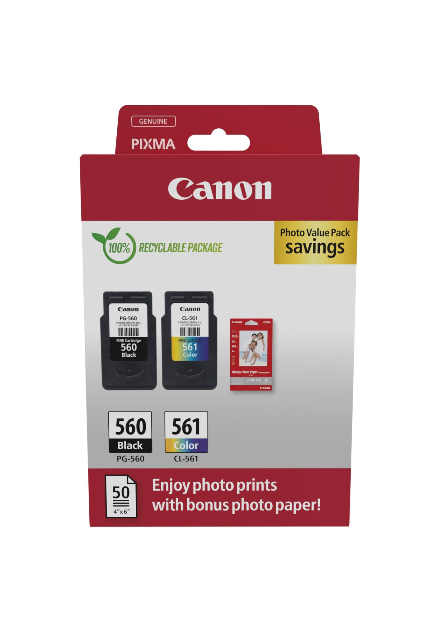 CANON-PGCL560-1-8714574680484 CANON Photo Value Pack XL BKCMY PGCL560/1 Pixma TS5350 2xBKXL & 1xXLCMY – Hochwertig & günstig bei ShopDeca