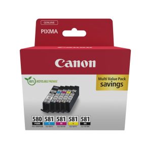 CANON Multipack Tinte PGBKCMYBK PGI-580/1 Pixma TR7550 1x11.2ml/4x5.6ml