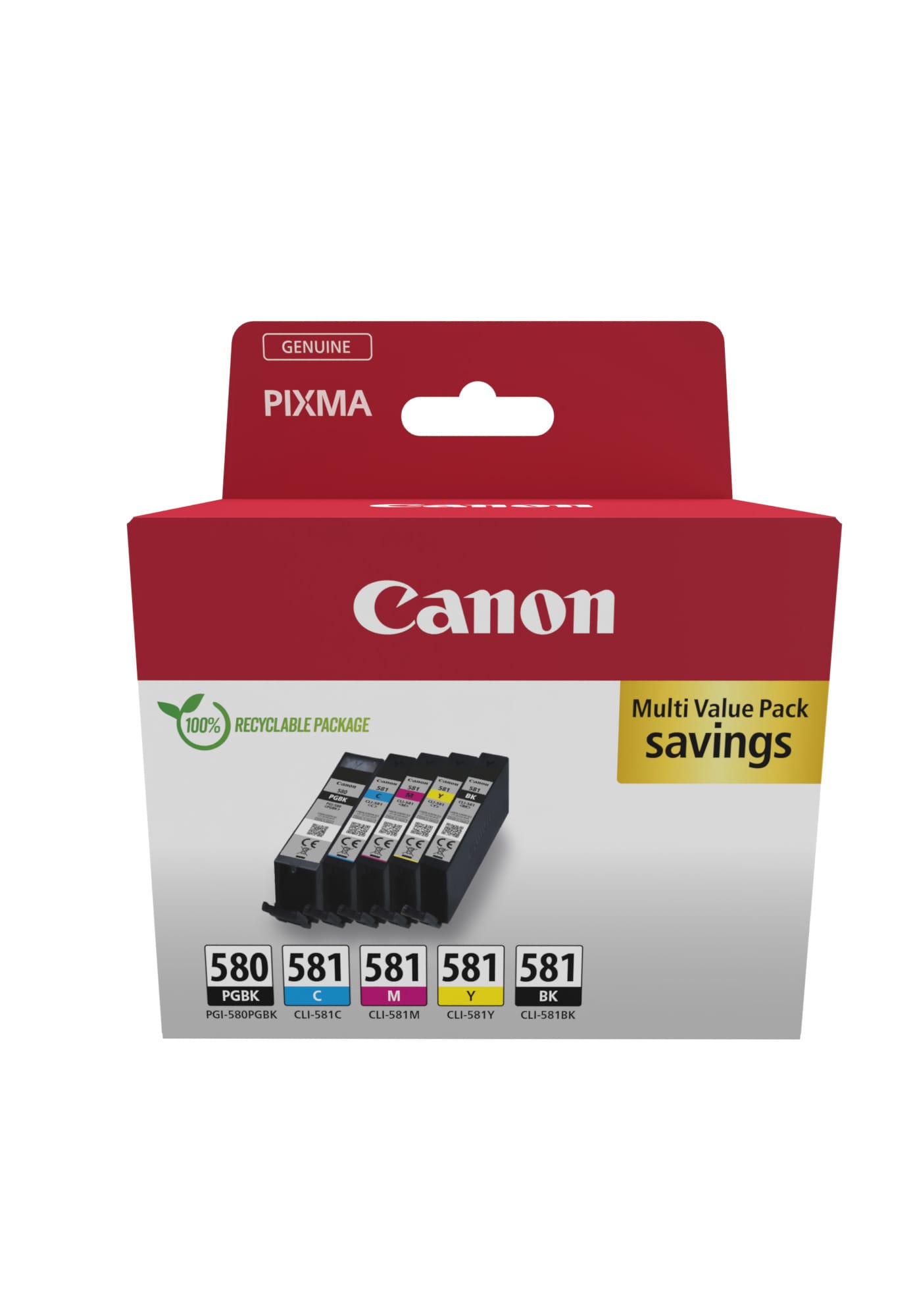 CANON-PGI-580-1-8714574679136 CANON Multipack Tinte PGBKCMYBK PGI-580/1 Pixma TR7550 1x11.2ml/4x5.6ml – Hochwertig & günstig bei ShopDeca