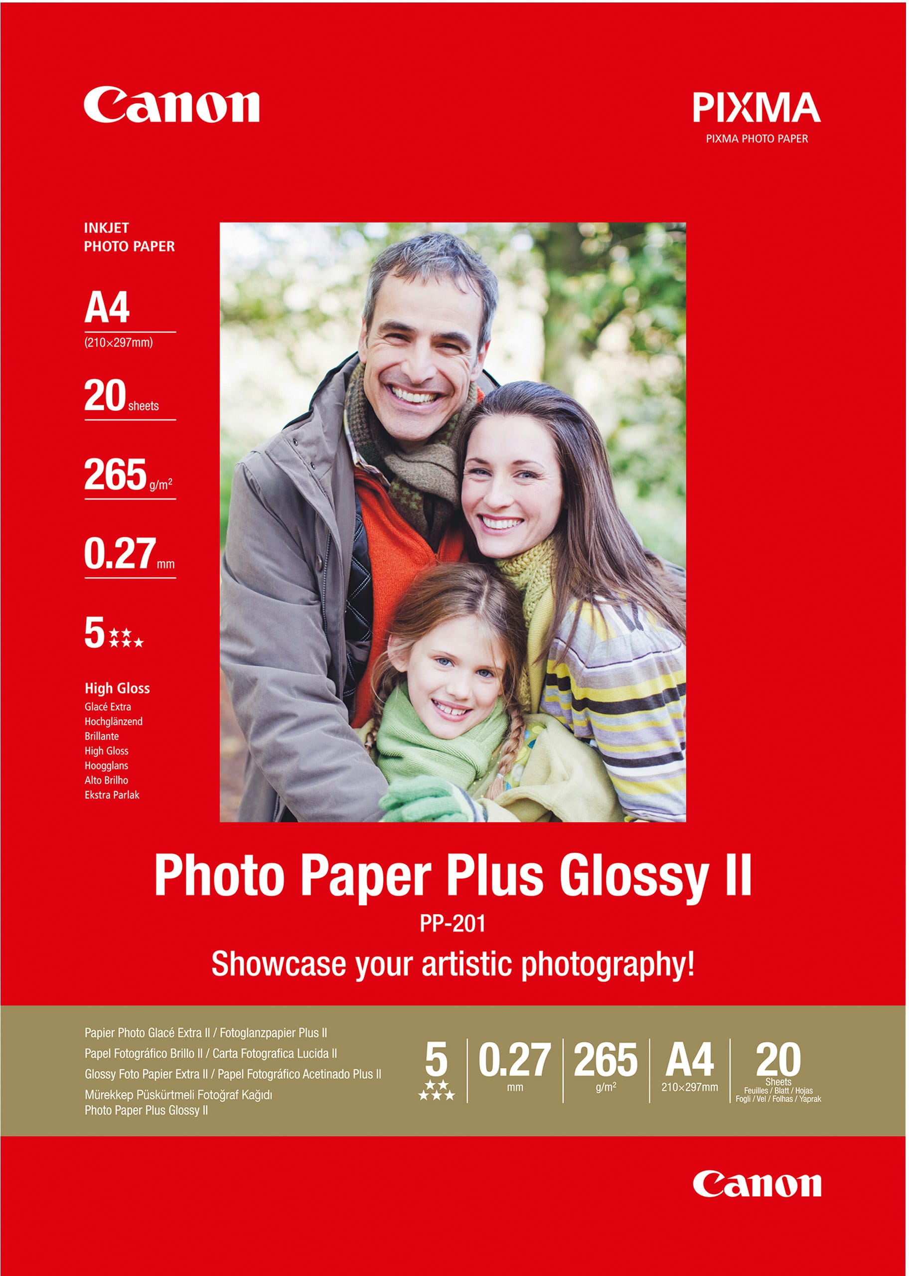 CANON-PP201A4-4960999537269 CANON Photo Paper Plus 265g A4 PP201A4 InkJet glossy II 20 Blatt – Hochwertig & günstig bei ShopDeca