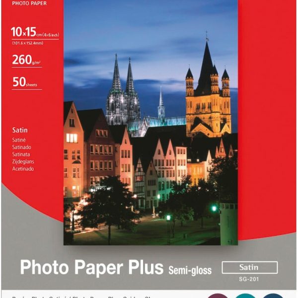 CANON Photo Paper Plus 260g 10x15cm SG2014x6 PIXMA, semi-glossy 50 Blatt