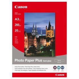 CANON Photo Paper Plus Semi-gloss A3 SG201A3 PIXMA, 260g 20 Blatt
