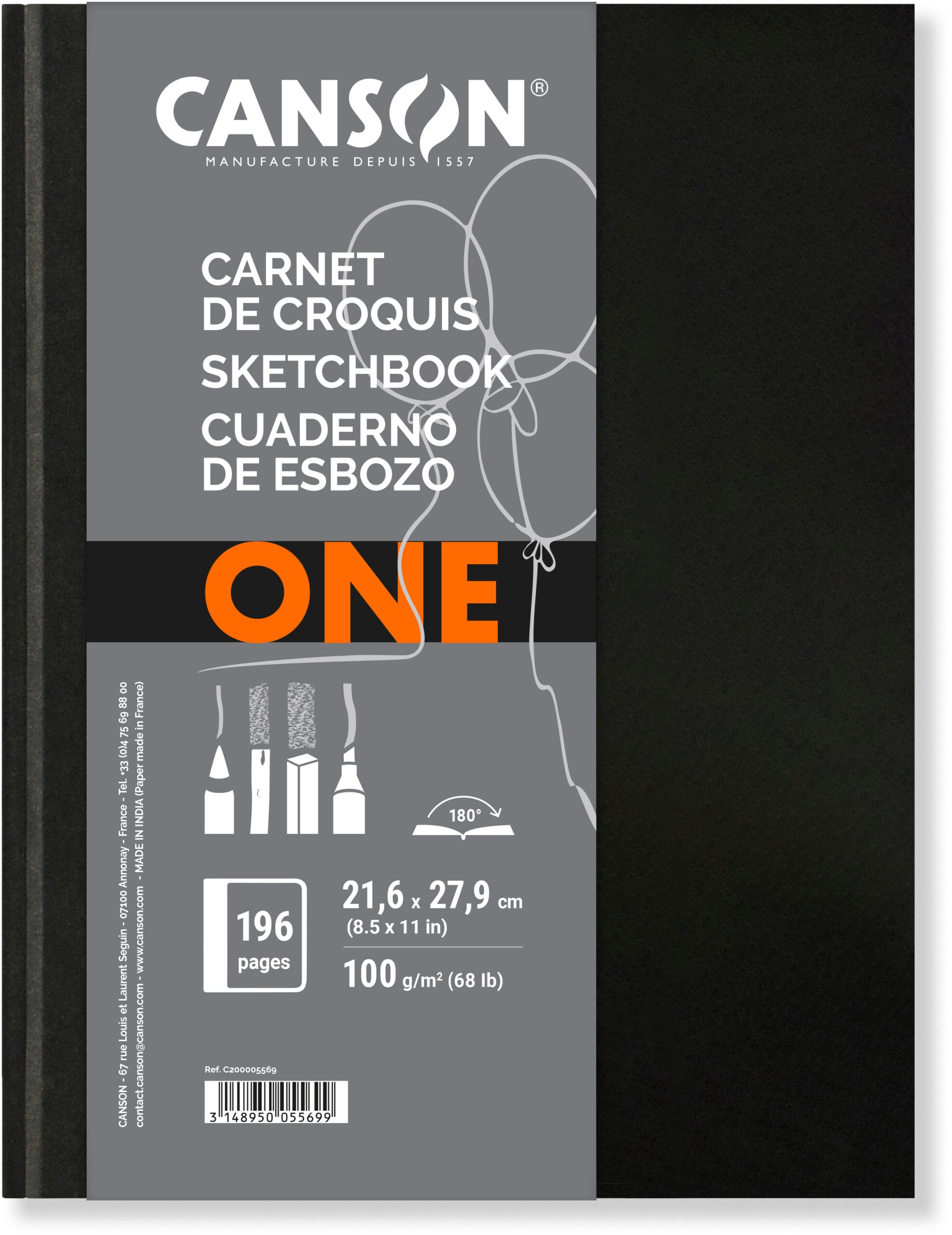 CANSON-200005569-3148950055699 CANSON Art Book One 21x27,9cm 200005569 100 Blatt, gebunden – Hochwertig & günstig bei ShopDeca