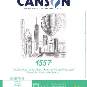 CANSON Skizzenpapier A4 31412A001 120g, weiss 50 Blatt