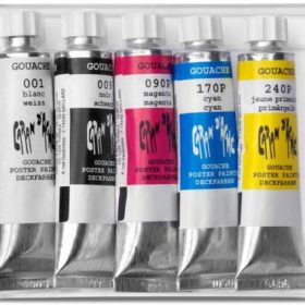 CARAN D'ACHE Deckfarbe Gouache 2003.305 5 Tuben Karton-Etui