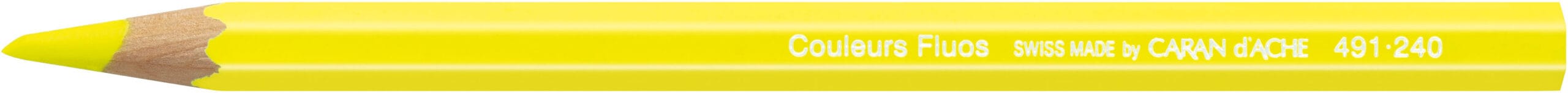 CARAN-DACHE-491.240-7630002325080 CARAN D'ACHE Farbstift Classic 491.240 gelb fluo – Hochwertig & günstig bei ShopDeca