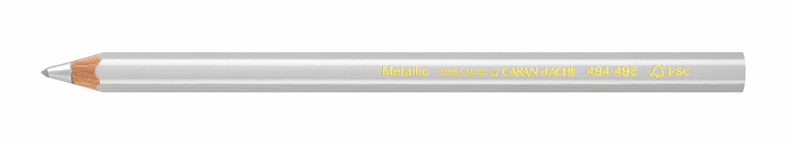 CARAN-DACHE-494.498-7630002328005 CARAN D'ACHE Colour Block 494.498 silber FSC metallic – Hochwertig & günstig bei ShopDeca