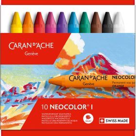 CARAN D'ACHE Wachsmalkreide Neocolor 1 7000.310 10 Farben Metallbox