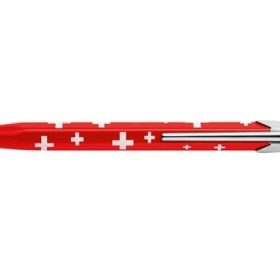 CARAN D'ACHE Kugelschreiber Totally Swiss 849.053 rot/weiss, mit Metalletui