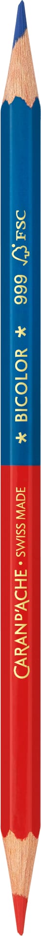 CARAN-DACHE-999.300-7610186843631 CARAN D'ACHE Farbstift Bicolor 999.300 blau/rot – Hochwertig & günstig bei ShopDeca