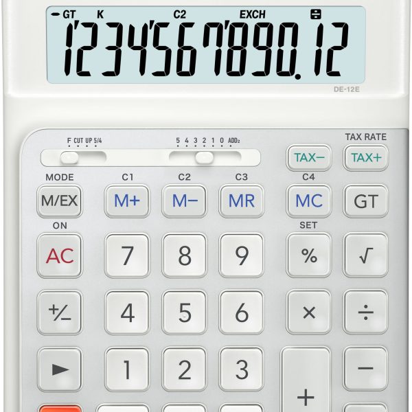 CASIO Tischrechner DE-12E-WE weiss