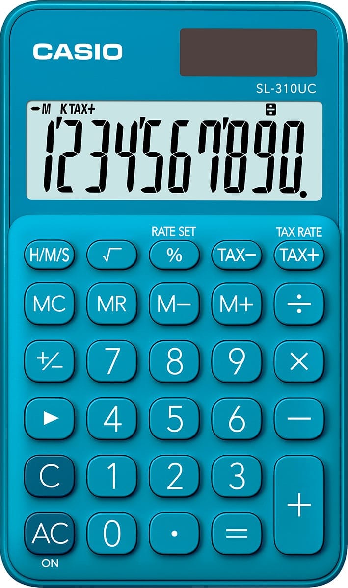 CASIO-SL310UCBU-4549526612817 CASIO Taschenrechner SL310UCBU 10-stellig blau – Hochwertig & günstig bei ShopDeca