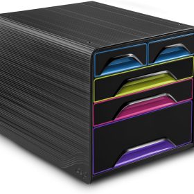 CEP Schubladenbox Smoove Gloss 1072130411 5 Schubladen schwarz/bunt