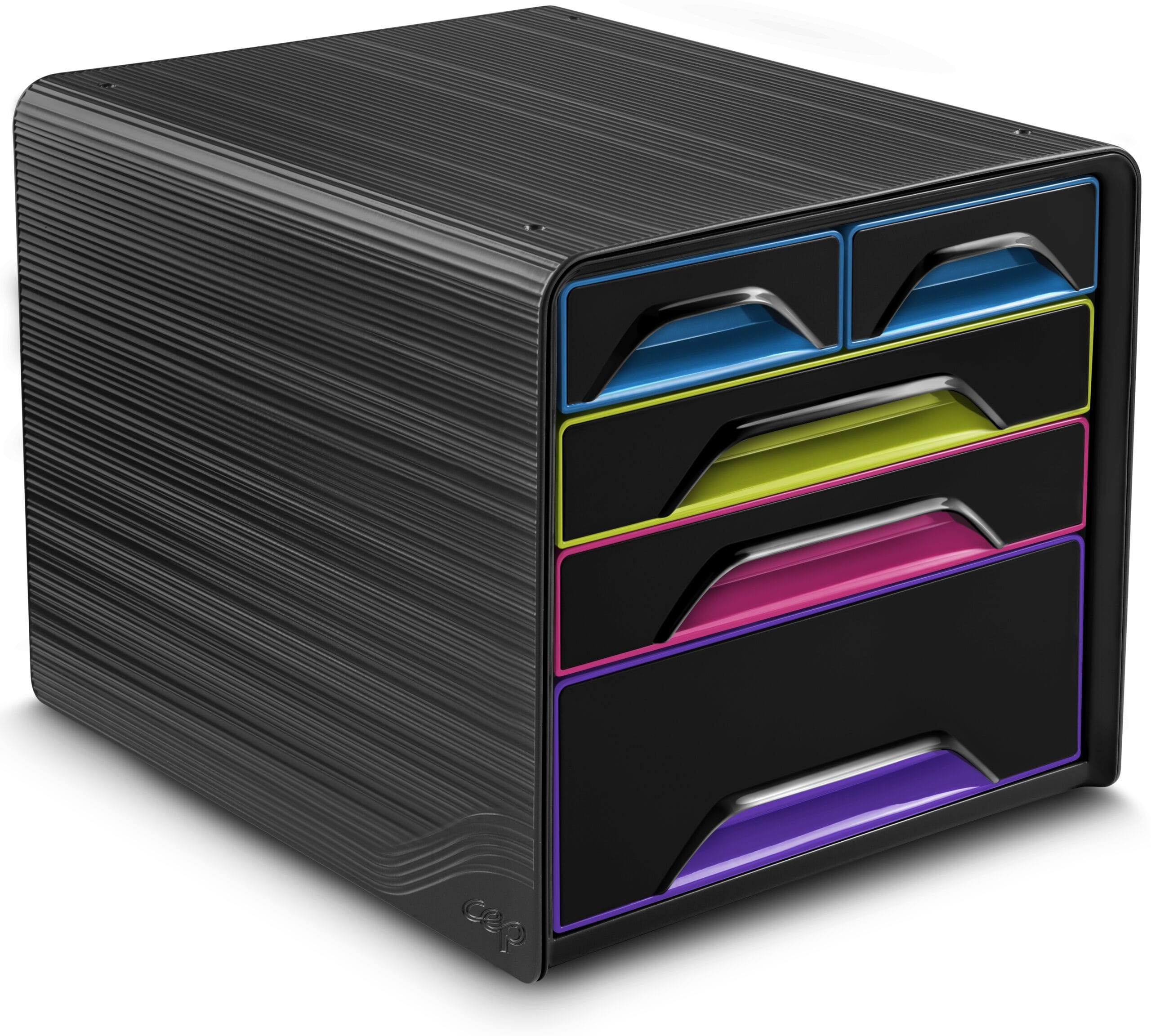 CEP-1072130411-3462159011196 CEP Schubladenbox Smoove Gloss 1072130411 5 Schubladen schwarz/bunt – Bild 1