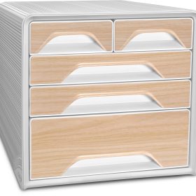 CEP Schubladenbox Smoove Silva 1072131021 5 Schubladen weiss/buche