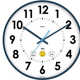 CEP Wanduhr 35cm 2113440141 weiss, mit CO2-Sensor