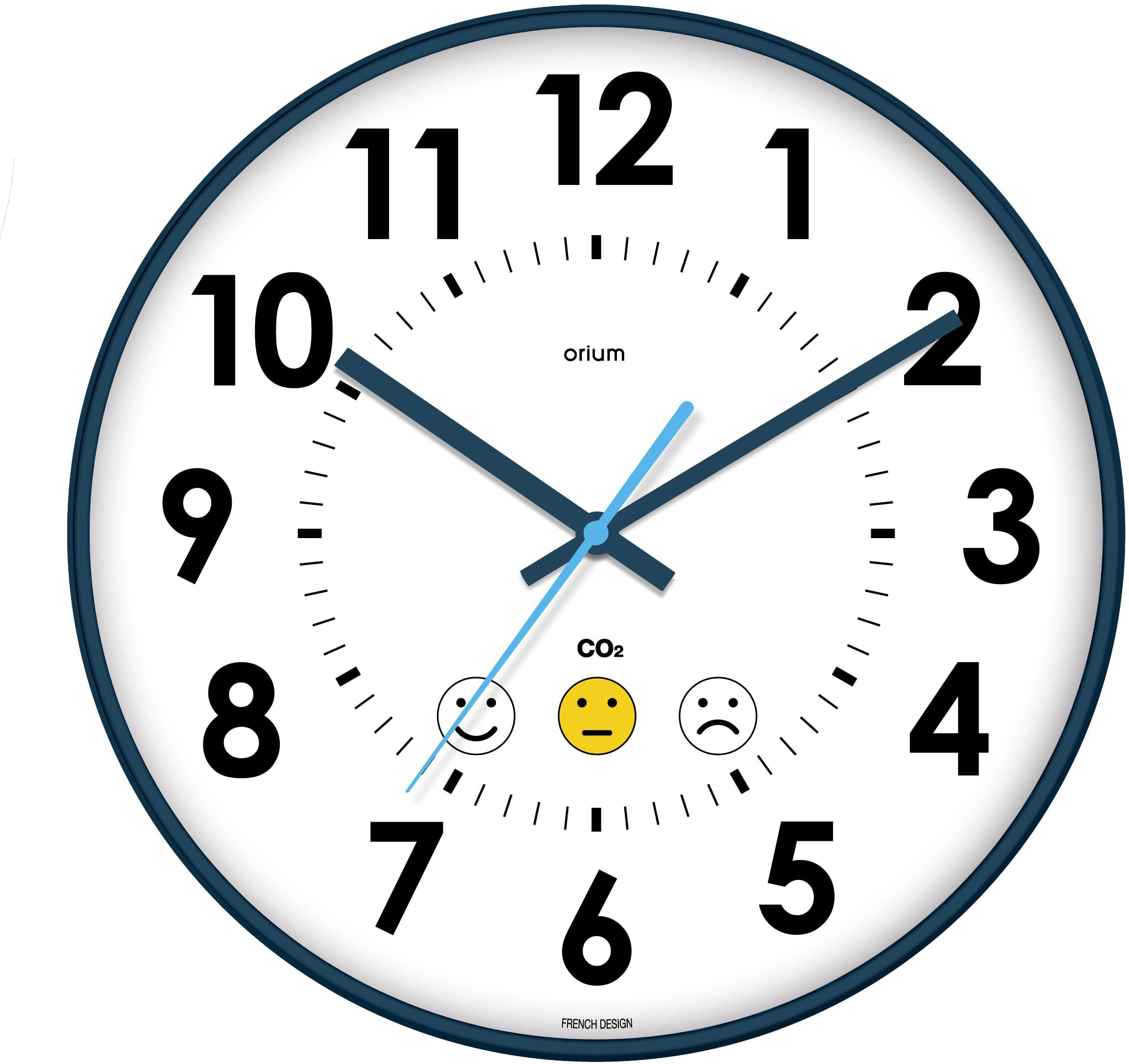 CEP-2113440141-3661474113442 CEP Wanduhr 35cm 2113440141 weiss, mit CO2-Sensor – Hochwertig & günstig bei ShopDeca