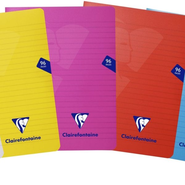 CLAIREFONTAINE Schulheft 170x220mm 303745C liniert ass. 48 Blatt