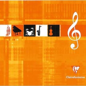 CLAIREFONTAINE Musikheft Italian 22x17cm 3754 weiss 24 Blatt