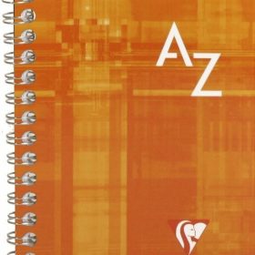 CLAIREFONTAINE Spiralheft mit Index 9,5x14cm 68599 5mm, A-Z, ass. 50 Blatt