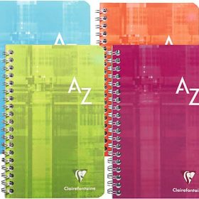 CLAIREFONTAINE Spiralheft ass. 9,5x14cm 8509 5mm, A-Z 90 Blatt
