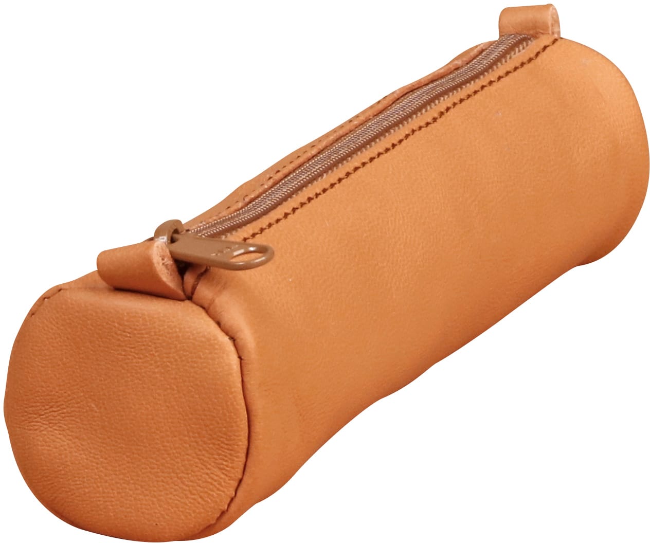 CLAIREFONTAINE-77018C-3329680770186 CLAIREFONTAINE Schlamperetui AgeBag 18,5x4cm 77018C tabak, rund, Leder – Hochwertig & günstig bei ShopDeca