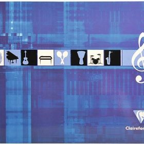 CLAIREFONTAINE Musikheft Spiral A4 8104 weiss 25 Blatt