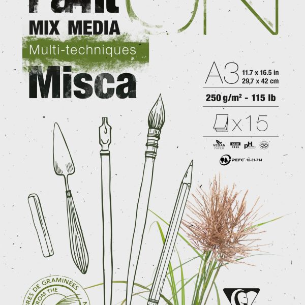 CLAIREFONTAINE Paint'On Block Mixed A3 976122C weiss 15 Blatt