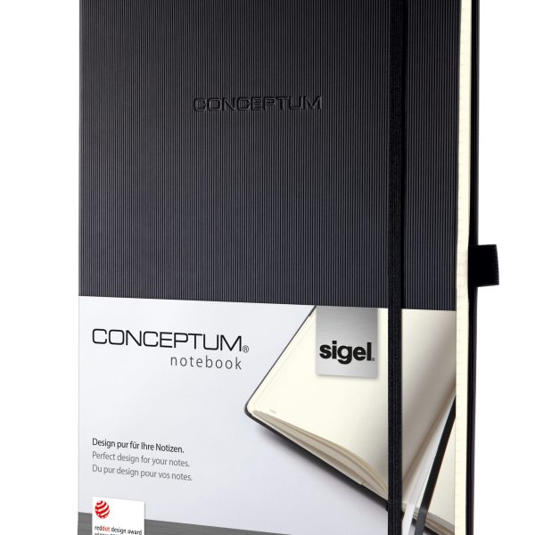 CONCEPTUM Notizbuch 213x295x20mm CO110 blanko schwarz