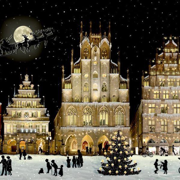 COPPENRATH A4 Adventskalender 95320 Weihnachtliches Stadtpanorama