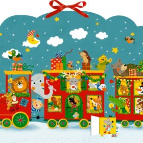 COPPENRATH Wandkalender 38x60cm 95548 Weihnachtseisenbahn Tiere